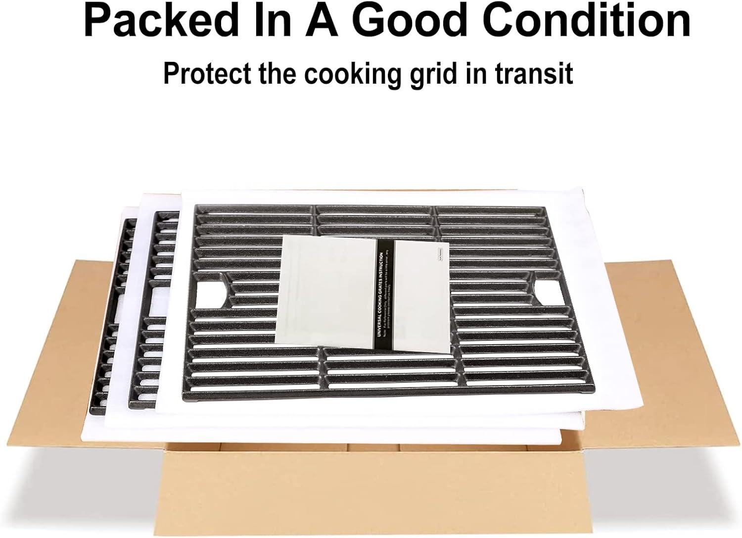 imageHisencn Grill Parts Kit for Home Depot Nexgrill 6 Burner 7200896E 7200896B 7200896C Gas Grill Stainless Steel Grill Burners Heat Plates Tent Shields Flame Tamers Cooking Grates Grid3 Cast Iron grates 6 burner 6pc heat tent