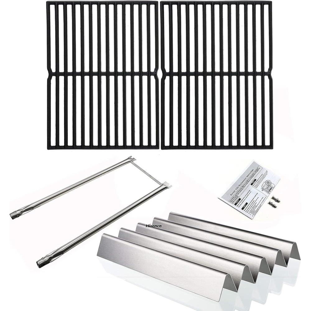 imageHisencn Burner Tube Flavorizer Bars Cooking Grates for Weber Spirit 200 Series Weber E200 E210 S200 S210 Genesis Silver A Spirit 500 with Side Control Spirit E210 Parts