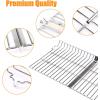 Hisencn 25.6 inch Grill Warming Rack for Home Depot Nexgrill 4 Burner 720-0830H, Chrome Plated Warming Rack Grates Grids For Nexgrill Accessories(For Char Griller)
