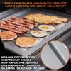 Hisencn 25.6″ x 16.7″ Griddle for Gas Grill, Cast Iron Griddle FlatTop Insert for Nexgrill, Weber, Charbroil, Pit Boss, Traeger, Camp Chef and more Grill, Griddle for Outdoor Gas & Charcoal Grills