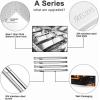 Hisencn Grill Parts Kit for Home Depot Nexgrill 6 Burner 720-0896E, 720-0896B, 720-0896C Gas Grill, Stainless Steel Grill Burners, Heat Plates Tent Shields Flame Tamers, Cooking Grates Grid(2 Cast Iron grates + 4 burner + 4ss heat tent)