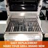 Replacement Parts for Weber 7637 Grates & 7635 Flavorizer Bars, Parts for Weber Spirit 200, GS4 Spirit II 200 Series Gas Grill with Front Control,15.3” Flavor Bars, 17.5” Cooking Grates for Weber E210(Cast Iron)