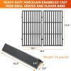 Replacement Parts for Weber 7637 Grates & 7635 Flavorizer Bars, Parts for Weber Spirit 200, GS4 Spirit II 200 Series Gas Grill with Front Control,15.3” Flavor Bars, 17.5” Cooking Grates for Weber E210(Cast Iron)