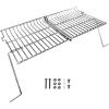 Hisencn 25.6 inch Grill Warming Rack for Home Depot Nexgrill 4 Burner 720-0830H, Chrome Plated Warming Rack Grates Grids For Nexgrill Accessories(For Char Griller)