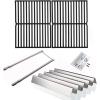 Hisencn Burner Tube, Flavorizer Bars, Cooking Grates for Weber Spirit 200 Series, Weber E-200, E-210, S-200, S-210, Genesis Silver A, Spirit 500 (with Side Control), Spirit E210 Parts