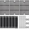 Hisencn Grill Parts Kit for Home Depot Nexgrill 6 Burner 720-0896E, 720-0896B, 720-0896C Gas Grill, Stainless Steel Grill Burners, Heat Plates Tent Shields Flame Tamers, Cooking Grates Grid(3 Cast Iron grates + 6 burner + 6pc heat tent)