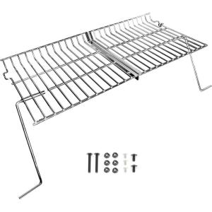 Hisencn 25.6 inch Grill Warming Rack for Home Depot Nexgrill 4 Burner 720-0830H, Chrome Plated Warming Rack Grates Grids For Nexgrill Accessories(For Char Griller)
