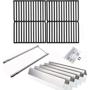 Hisencn Burner Tube, Flavorizer Bars, Cooking Grates for Weber Spirit 200 Series, Weber E-200, E-210, S-200, S-210, Genesis Silver A, Spirit 500 (with Side Control), Spirit E210 Parts