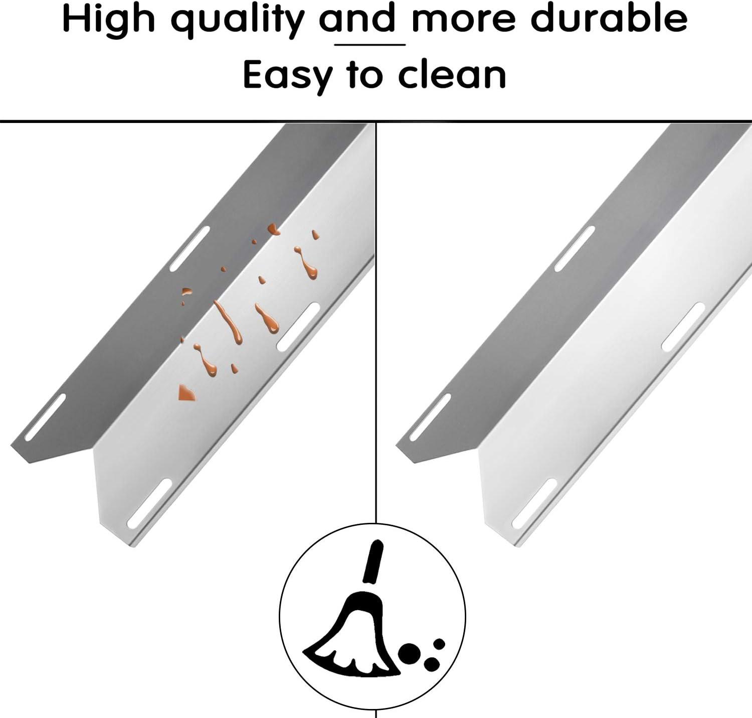 imageHisencn Replacement Reapir Kit for Charmglow 7200234 Nexgrill 7200033 7200234 7200289 Kirkland 7200025 Gas Grill Models Heat Plate Shield Tent Flame Tamer Burner Tube and Temp Gauge3 Pack