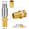Hisencn 1/2″ LP Air Mixer Valve for Fire Pits, 150K BTU Capacity High 304 Stainless Steel and Solid Brass Liquid Propane Gas Copper Joint, 1/2 inch NPT Female and Male Thread with A Brass Adapter