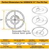 Hisencn Fire Pit Burner Ring Kit 24 Inch, 304 Stainless Steel Fire Pit Insert Round with Spark Ignition and Propane Hose Kit for Indoor or Outdoor Fire Table, LP and Propane Gas Fire Pits(Ø24 in.)