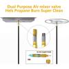 Hisencn Fire Pit Burner Ring Kit 24 Inch, 304 Stainless Steel Fire Pit Insert Round with Spark Ignition and Propane Hose Kit for Indoor or Outdoor Fire Table, LP and Propane Gas Fire Pits(36 x 12 in.)