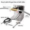 Hisencn Fire Pit Gas Burner Spark Ignition Kit, Stainless Steel Extensive Kit with 1/2 Straight Gas Key Valve with Key, Push Button Igniter and Leads & Ground Wire
