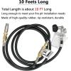 Hisencn Fire Pit Installation Kit, 150K BTU 1/2″ Propane Fire Pit Hose Kit Suit for Propane Connection Firepit, Fireplaces, Fire Pit Table Regulator Hose Come with Gas Control Valve, Air Mixer Valve
