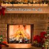 Hisencn Gas Fireplace Logs Set, Ceramic White Birch Log for Gas Fireplace Intdoor Inserts, Vented, Electric Gas Fireplaces, Outdoor Firebowl, Linear Fire Pits Ceramic Fiber Fake Wood Logs, 6pcs(White Birch)