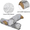 Hisencn Gas Fireplace Logs Set, Ceramic White Birch Log for Gas Fireplace Intdoor Inserts, Vented, Electric Gas Fireplaces, Outdoor Firebowl, Linear Fire Pits Ceramic Fiber Fake Wood Logs, 6pcs(White Birch)