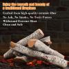 Hisencn Gas Fireplace Logs Set, Ceramic White Birch Log for Gas Fireplace Intdoor Inserts, Vented, Electric Gas Fireplaces, Outdoor Firebowl, Linear Fire Pits Ceramic Fiber Fake Wood Logs, 6pcs(White Birch)