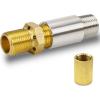 Hisencn 1/2″ LP Air Mixer Valve for Fire Pits, 150K BTU Capacity High 304 Stainless Steel and Solid Brass Liquid Propane Gas Copper Joint, 1/2 inch NPT Female and Male Thread with A Brass Adapter