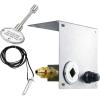Hisencn Fire Pit Gas Burner Spark Ignition Kit, Stainless Steel Extensive Kit with 1/2 Straight Gas Key Valve with Key, Push Button Igniter and Leads & Ground Wire