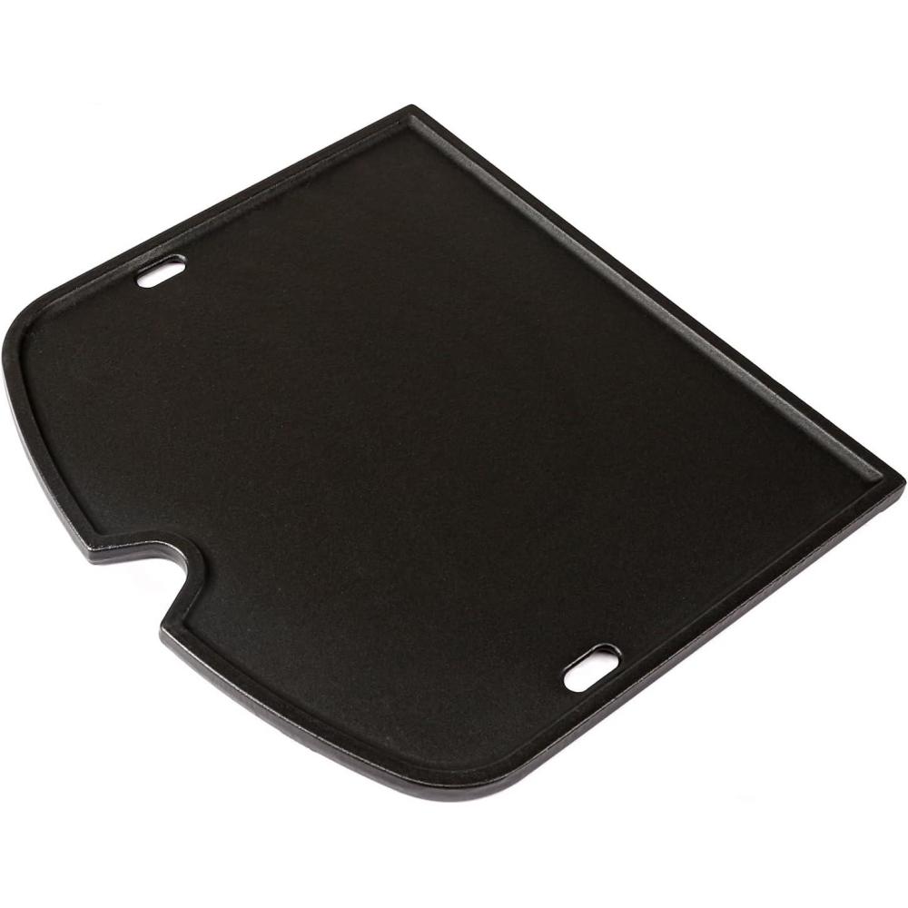 imageHisencn 7034 Cast Iron Griddle for Weber Traveler Portable Gas Grill Cooking Griddle for Weber Traveler 9010001 Outdoor BBQ Grill Replacement Part Black