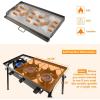 Hisencn 2 Burner Griddle for Camp Chef Stove, Flat Top Griddle for Gas Grills, Portable Griddle with Oil Drip Port, Camping Griddle for Camp Chef 14″ Cooking Systems, Outdoor Cooking Equipment, 14×32“(14″ x 32″)