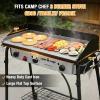 Hisencn 2 Burner Griddle for Camp Chef Stove, Flat Top Griddle for Gas Grills, Portable Griddle with Oil Drip Port, Camping Griddle for Camp Chef 14″ Cooking Systems, Outdoor Cooking Equipment, 14×32“(38″ x 17.5″ x 2.8″)