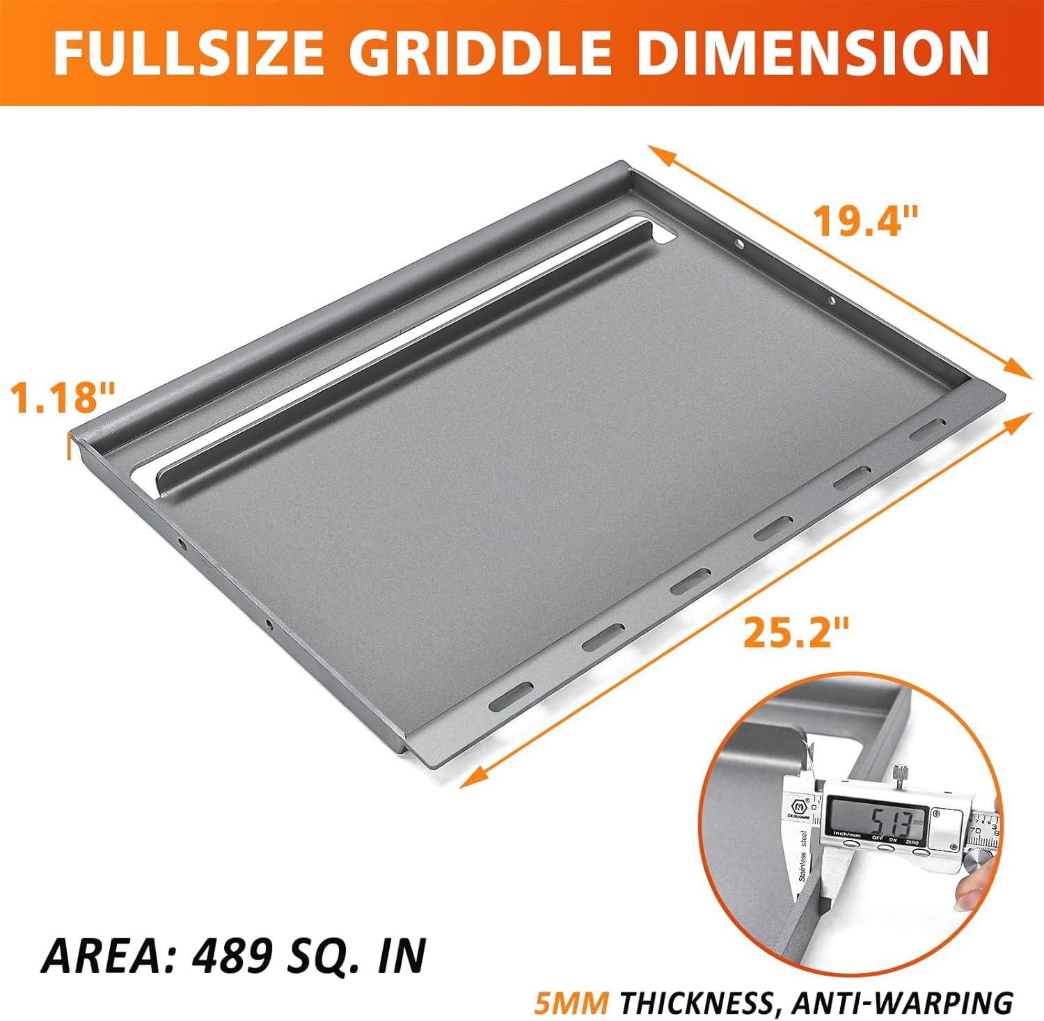 imageHisencn Full Size Cast Iron Griddle Insert for Weber Genesis 300 Series20072016 Genesis E310 E320 E330 Genesis S310 S320 S330 Flat Top Griddle Replace for Weber 7524 Grates with Handle