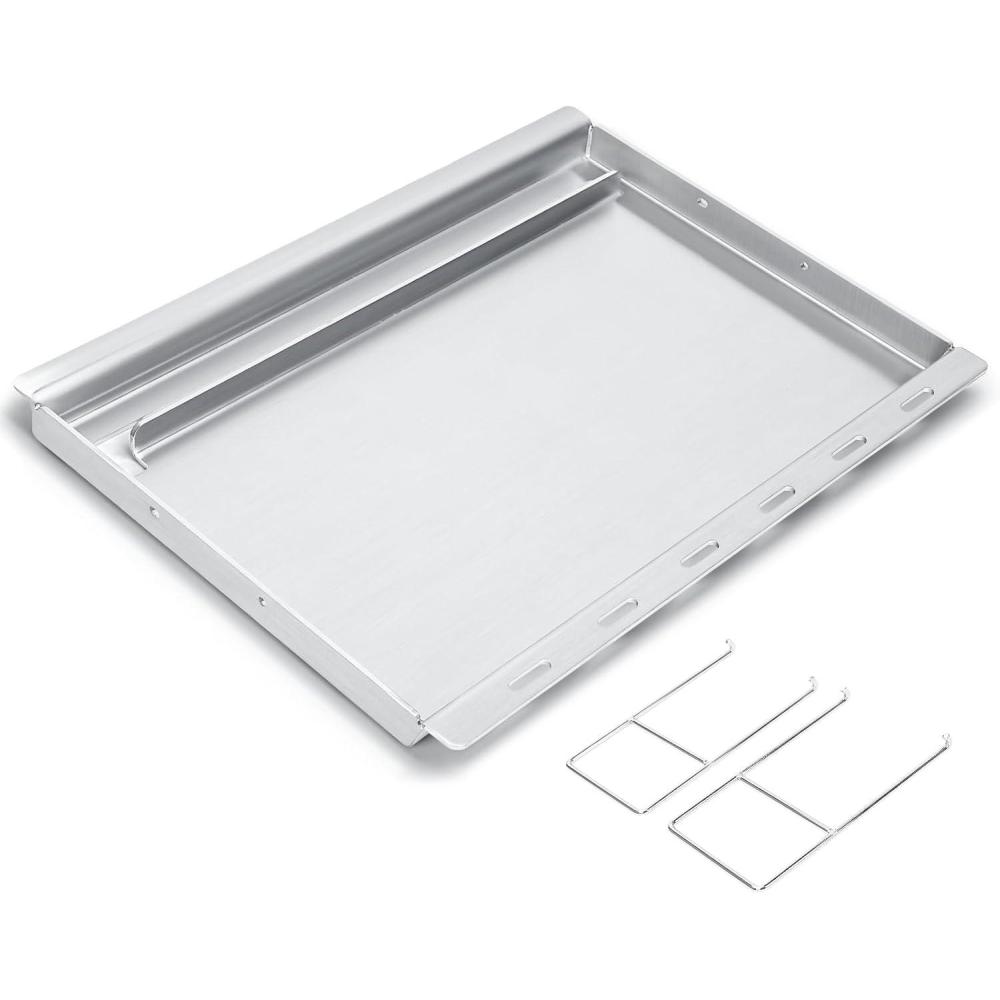 imageHisencn Full Size Griddle for Weber Genesis 300 Series20072016 for Weber Flat Top Griddle Genesis E310 E320 E330 S310 S320 S330 Stainless Steel Griddle Insert for Genesis 300 Series with Handle