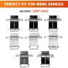 Hisencn Full Size Cast Iron Griddle Insert for Weber Genesis 300 Series(2007-2016), Genesis E-310 E-320 E-330, Genesis S-310 S-320 S-330, Flat Top Griddle Replace for Weber 7524 Grates, with Handle