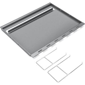 Hisencn Full Size Cast Iron Griddle Insert for Weber Genesis 300 Series(2007-2016), Genesis E-310 E-320 E-330, Genesis S-310 S-320 S-330, Flat Top Griddle Replace for Weber 7524 Grates, with Handle
