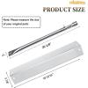 Hisencn Replacement Parts for Chargriller 3001, 3008, 3030, 4000, 5050, 5252 Gas Grill, Burner Tube, Heat Plate, Porcelain Cast Iron Cooking Grates, Ignitor for Chargriller 3 Burner Gas Grill(Silver)