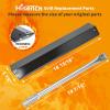 Hisencn Replacement Parts for Chargriller 5050, 3001, 5650, 3008, 3030, 4000, King Griller 5252, Burner Tube, Porcelain Steel Heat Plate Tent, Ignitor for Chargriller 3 Burner Gas Grill(Porcelain Steel)