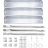 Hisencn Replacement Parts for Chargriller 5050, 3001, 5650, 3008, 3030, 4000, King Griller 5252 Grill, Stainless Steel Burner Tube, Heat Plate Tent, Ignitor for Chargriller Parts Replacement