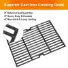 Hisencn Grill Replacement Part for Dyna Glo DGH474CRP DGH485CRP 5 Burner Grill, Porcelain Steel Heat Plate Tents 5 Pack, Cast Iron Cooking Grates 3 Pack for Dyna Glo 5 Burner Gas Grill(for Dyna-Glo DGH474CRP)