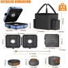Hisencn Camping Stove,2 Burner Propane Camping Stove with Cookware Set,30,000 BTU Foldable Portable Gas Stove with Carry Bag,Outdoor Cooking Stove for Camping Gear,RV Essentials & Emergency,Green(Navy)