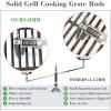 Hisencn Grill Grates for Brinkmann 810-2410-S, 810-2511-S, 810-8410-F, 810-2512-S, 810-8411-5, Porcelain Coated Cast Iron Cooking Gtates for Brinkmann Grill Replacement Parts, 17.75″ x 26.7″, 3 Pack