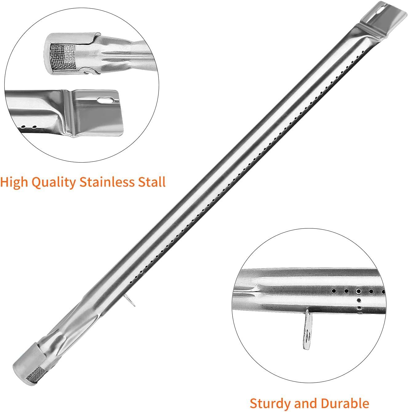 imageHisencn Grill Replacement Parts for Smoke Hollow PS9900 PS9500 6500 6800 SH5000 SH9916 Grill 16 12 Inch Porcelain Steel Heat Plate Shield Stainless Steel Burner Pipe Grill Parts Repair Kit 3 Pack