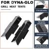 Hisencn Grill Replacement Parts for Dyna-Glo 3-Burner DGF371CRP-D DGH373CRP-D, Cast Iron Grill Grates, Porcelain Steel Heat Plates, Grill Parts Kit for Dyna-Glo Grill(2 Grill Grates+3 Flavorizer Bars)