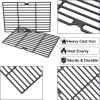 Hisencn Grill Replacement Parts for Dyna-Glo 3-Burner DGF371CRP-D DGH373CRP-D, Cast Iron Grill Grates, Porcelain Steel Heat Plates, Grill Parts Kit for Dyna-Glo Grill(2 Grill Grates+3 Flavorizer Bars)