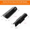 Hisencn Grill Replacement Parts for Dyna-Glo 3-Burner DGF371CRP-D DGH373CRP-D, Cast Iron Grill Grates, Porcelain Steel Heat Plates, Grill Parts Kit for Dyna-Glo Grill(3 Grill Grates+3 Flavorizer Bars)