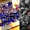 Hisencn 10 Pounds Caribbean Blue Fire Glass Beads for Fire Pit, 1/2 Inch Fire Glass Rocks for Propane Gas Fireplace or Natural, Outdoor and Indoor Reflective Decorative Tempered Firepit Glass(Cobalt Blue Luster)