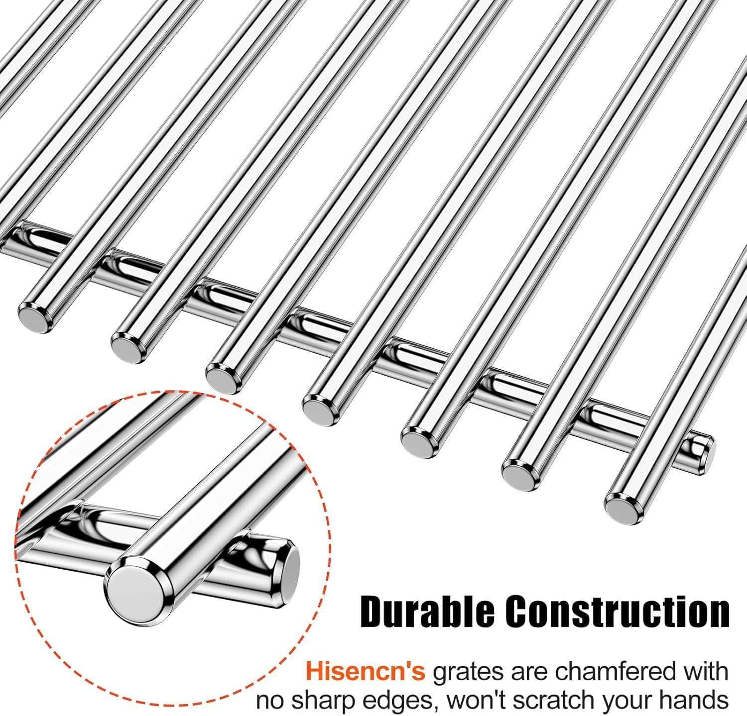 imageHisencn 17 Inch Grill Grate and Griddle Replacement Parts for Nexgrill 4 Burner 7200830HR 7200830H 7200958A 7200783E 5 Burner 7200888N 7200888 7200697 Gas Grill ModelsFor Nexgrill 7200830H grategriddle