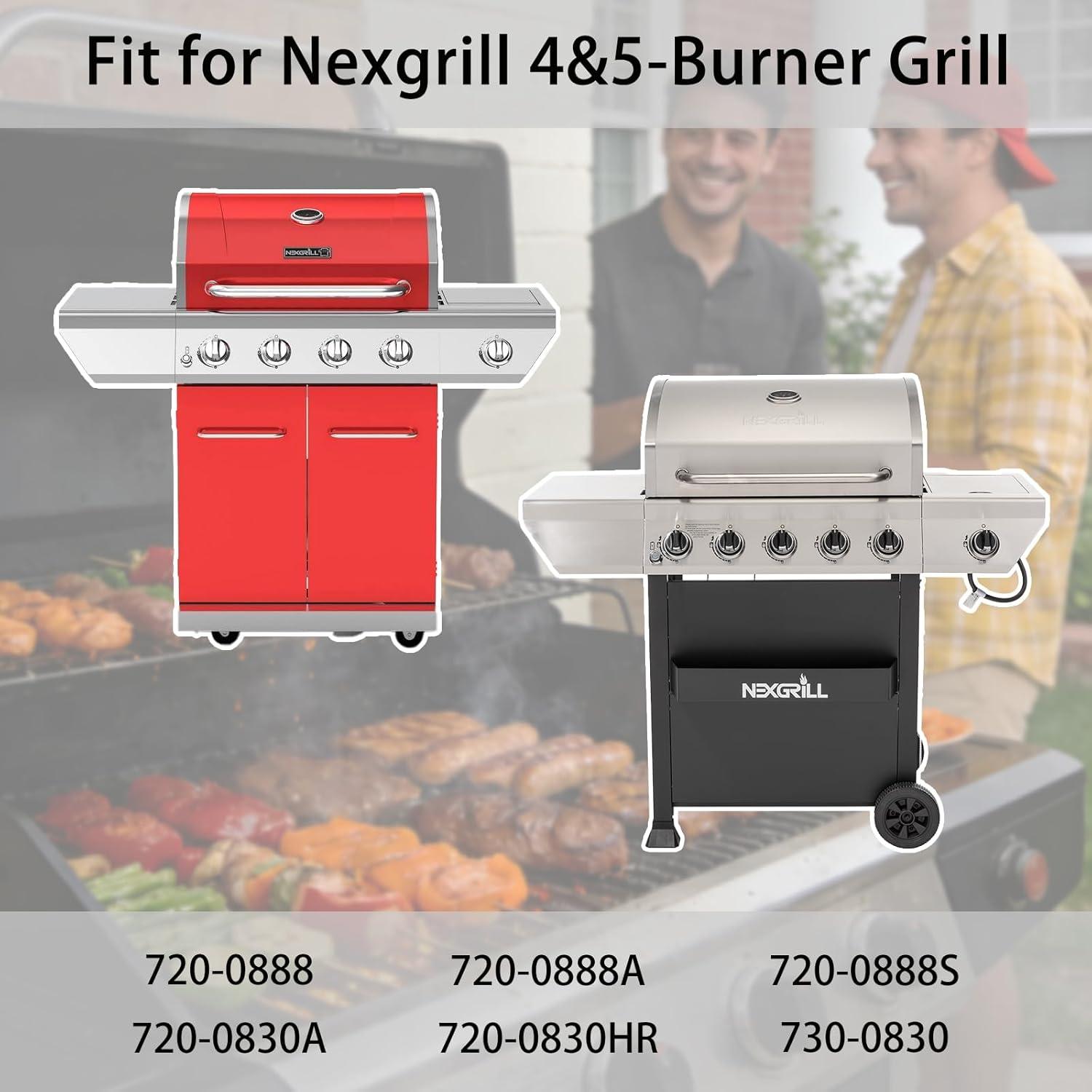 imageHisencn 17 Inch Grill Grate and Griddle Replacement Parts for Nexgrill 4 Burner 7200830HR 7200830H 7200958A 7200783E 5 Burner 7200888N 7200888 7200697 Gas Grill ModelsFor Nexgrill 7200830H grategriddle