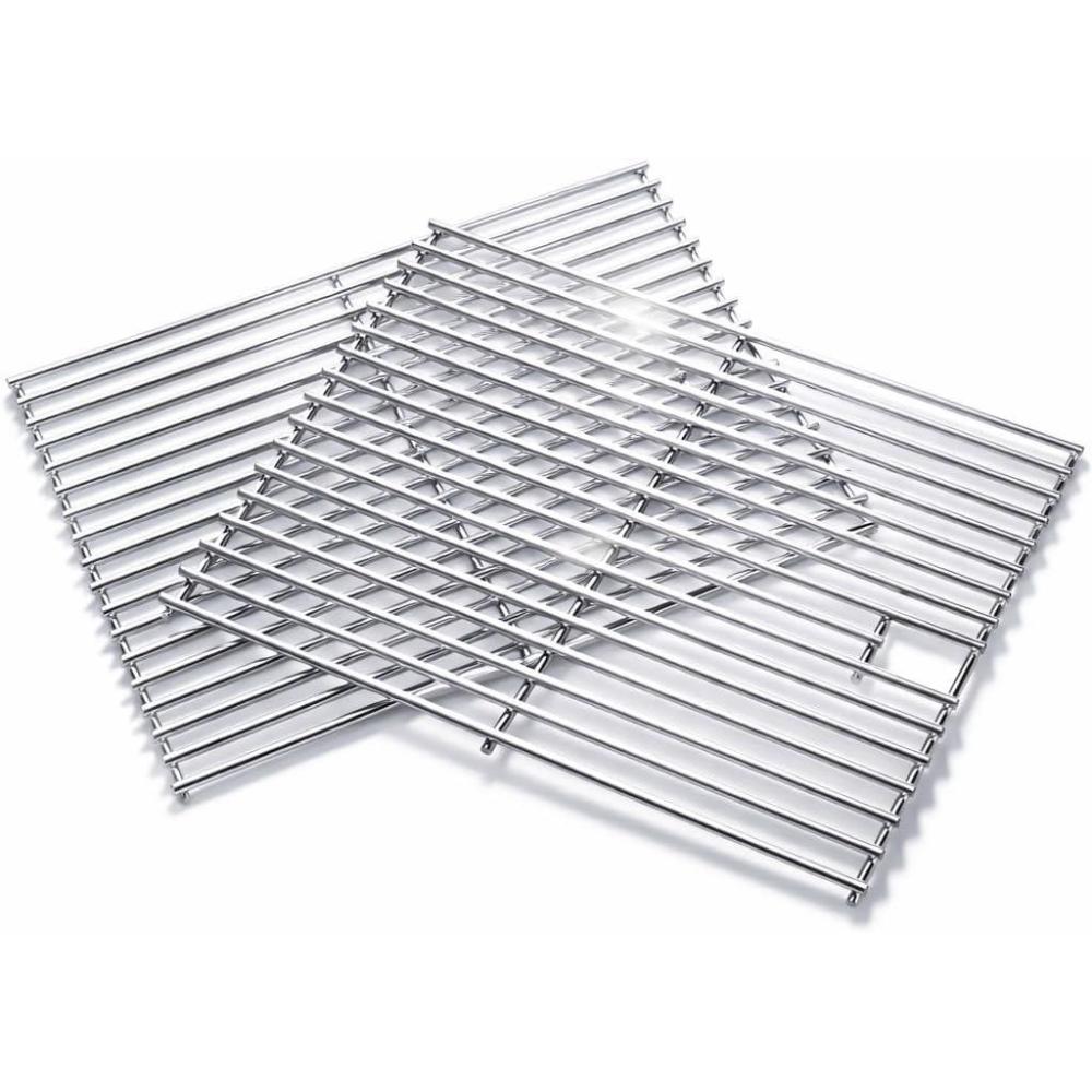 imageHisencn 17 Inch Grill Grate and Griddle Replacement Parts for Nexgrill 4 Burner 7200830HR 7200830H 7200958A 7200783E 5 Burner 7200888N 7200888 7200697 Gas Grill ModelsSilver