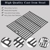 Hisencn 17 Inch Grill Grate and Griddle Replacement Parts for Nexgrill 4 Burner 720-0830HR 720-0830H 720-0958A 720-0783E, 5 Burner 720-0888N, 720-0888 720-0697 Gas Grill Models(For Nexgrill 720-0925P grate&griddle)