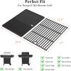 Hisencn 17 Inch Grill Grate and Griddle Replacement Parts for Nexgrill 4 Burner 720-0830HR 720-0830H 720-0958A 720-0783E, 5 Burner 720-0888N, 720-0888 720-0697 Gas Grill Models(For Nexgrill 720-0925P grate&griddle)
