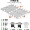 Hisencn 17 Inch Grill Grate and Griddle Replacement Parts for Nexgrill 4 Burner 720-0830HR 720-0830H 720-0958A 720-0783E, 5 Burner 720-0888N, 720-0888 720-0697 Gas Grill Models(Silver)