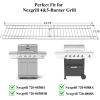 Hisencn 17 Inch Grill Grate and Griddle Replacement Parts for Nexgrill 4 Burner 720-0830HR 720-0830H 720-0958A 720-0783E, 5 Burner 720-0888N, 720-0888 720-0697 Gas Grill Models(For Nexgrill 720-0830H grates&warming rack)