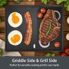 Hisencn 17 Inch Grill Grate and Griddle Replacement Parts for Nexgrill 4 Burner 720-0830HR 720-0830H 720-0958A 720-0783E, 5 Burner 720-0888N, 720-0888 720-0697 Gas Grill Models(For Nexgrill 720-0830H grate&griddle)