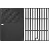 Hisencn 17 Inch Grill Grate and Griddle Replacement Parts for Nexgrill 4 Burner 720-0830HR 720-0830H 720-0958A 720-0783E, 5 Burner 720-0888N, 720-0888 720-0697 Gas Grill Models(For Nexgrill 720-0925P grate&griddle)